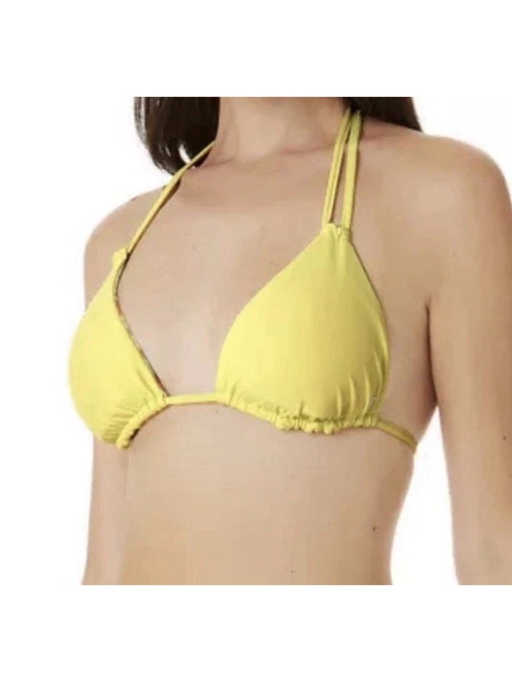 Hurley Triangle Bikini Top Reversible Yellow Tie Dye Surf Large NWT - Picture 3 of 6